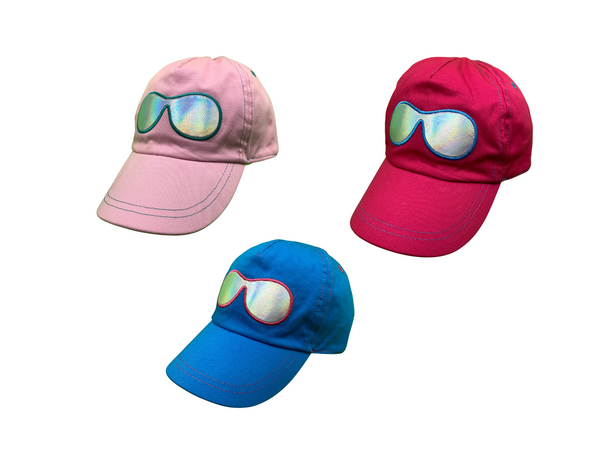 "Sunglasses" Cap - Turq, Fuchsia, Pink