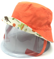 Orange Dinosaur Reversible Hat