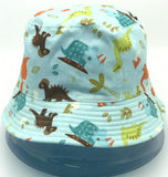 Turquoise Dinosaur Reversible Hat