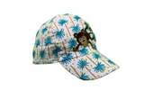 Palm tree prints "Monkey" white Cap