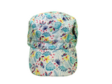 Peacocks print with "Peacock" embd white cap