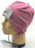 Girls Striped Winter Cap