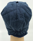 Navy Quilted Zebra Winter Hat