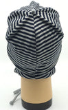 Boys Black&Grey Striped Winter Hat