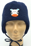 Navy Fur Tiger Winter Hat