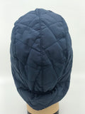 Navy Quilted Zebra Winter Cap