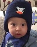 Navy Fur Tiger Winter Hat