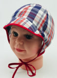 Multi-color plaids baby hat and cap