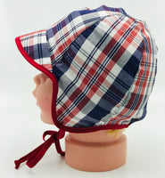 Multi-color plaids baby hat and cap