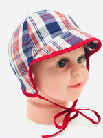 Multi-color plaids baby hat and cap