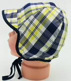 Multi-color plaids baby hat and cap