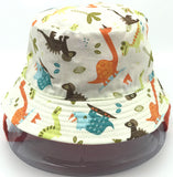 Orange Dinosaur Reversible Hat