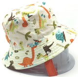 Orange Dinosaur Reversible Hat