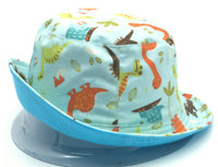 Turquoise Dinosaur Reversible Hat