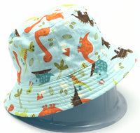 Turquoise Dinosaur Reversible Hat
