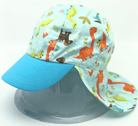 Turquoise Dinosaur Legionnaire Cap