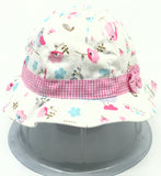 Birds & Flowers Checkered Hat