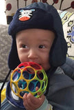 Navy Quilted Zebra Winter Cap